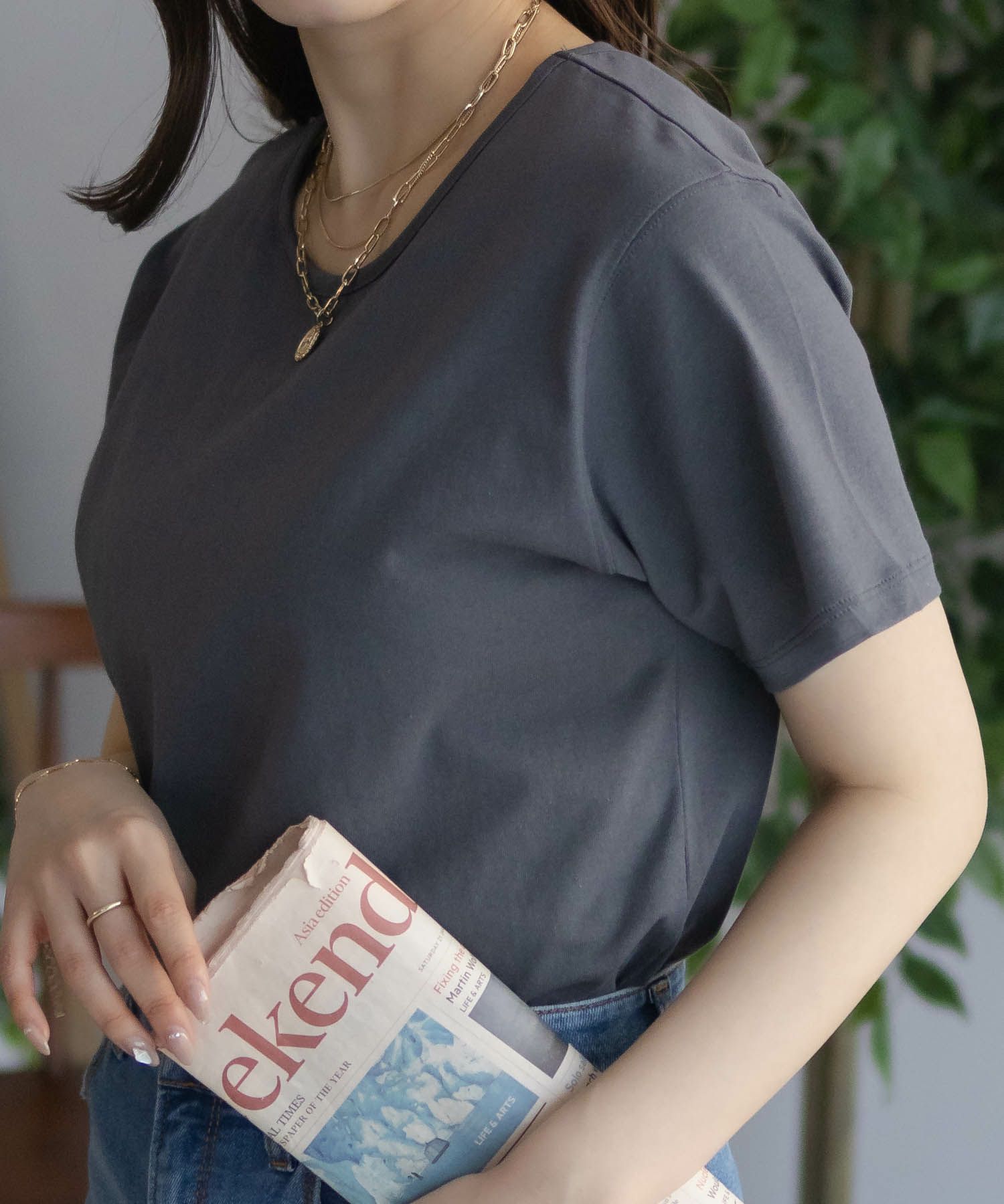 NAVY  ベーシッククルーTシャツ レディース メール便 対応商品商品サムネイル-11