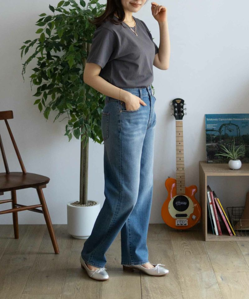 NAVY  ベーシッククルーTシャツ レディース メール便 対応商品商品画像-13