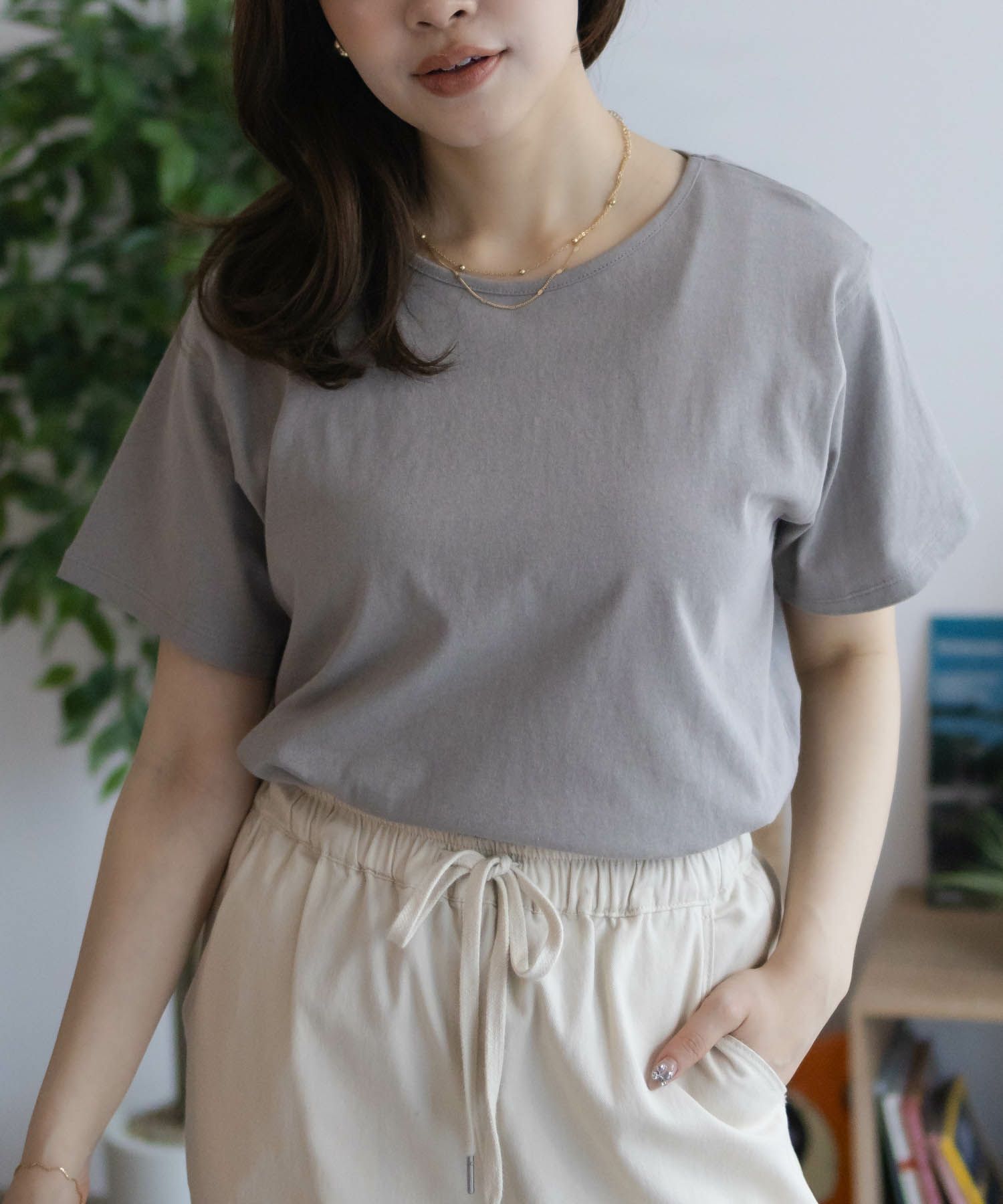 NAVY  ベーシッククルーTシャツ レディース メール便 対応商品商品画像-20