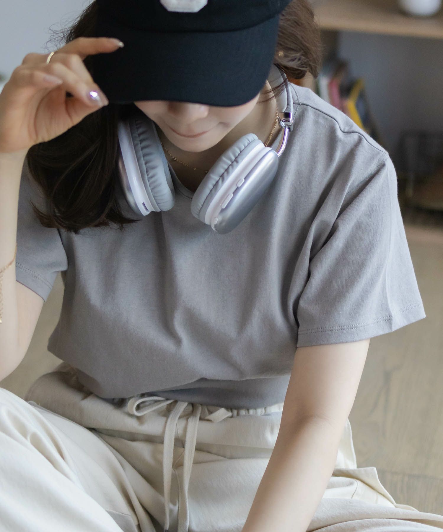 NAVY  ベーシッククルーTシャツ レディース メール便 対応商品商品画像-21