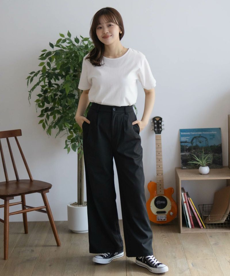 NAVY  ベーシッククルーTシャツ レディース メール便 対応商品商品画像-34