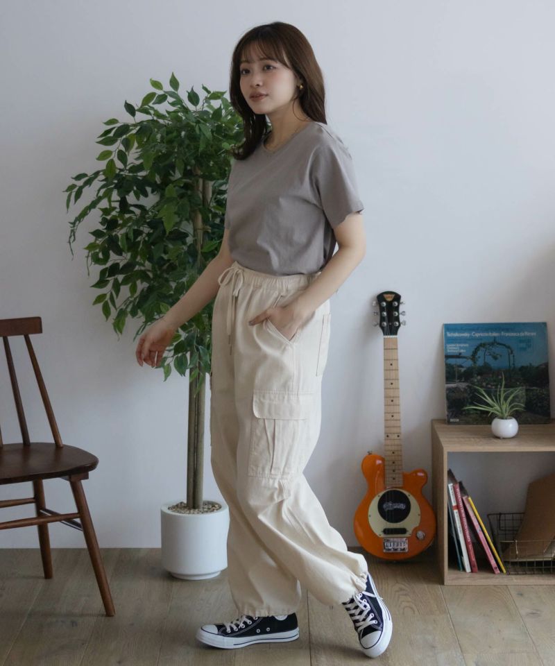 NAVY  ベーシッククルーTシャツ レディース メール便 対応商品商品画像-38