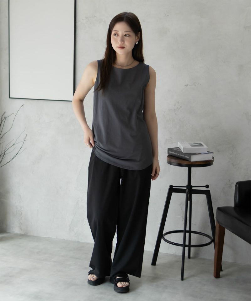 NAVY ロングタンクトップ レディース