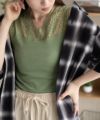 NAVY レース切替タンクトップ レディース ネコポス 対応商品