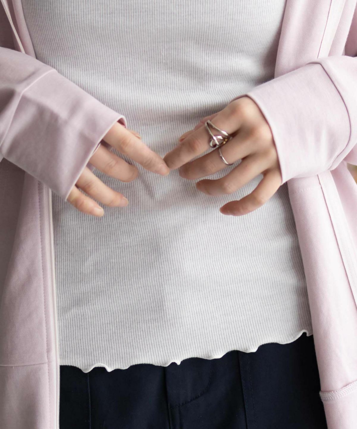 NAVY レース切替タンクトップ レディース ネコポス 対応商品