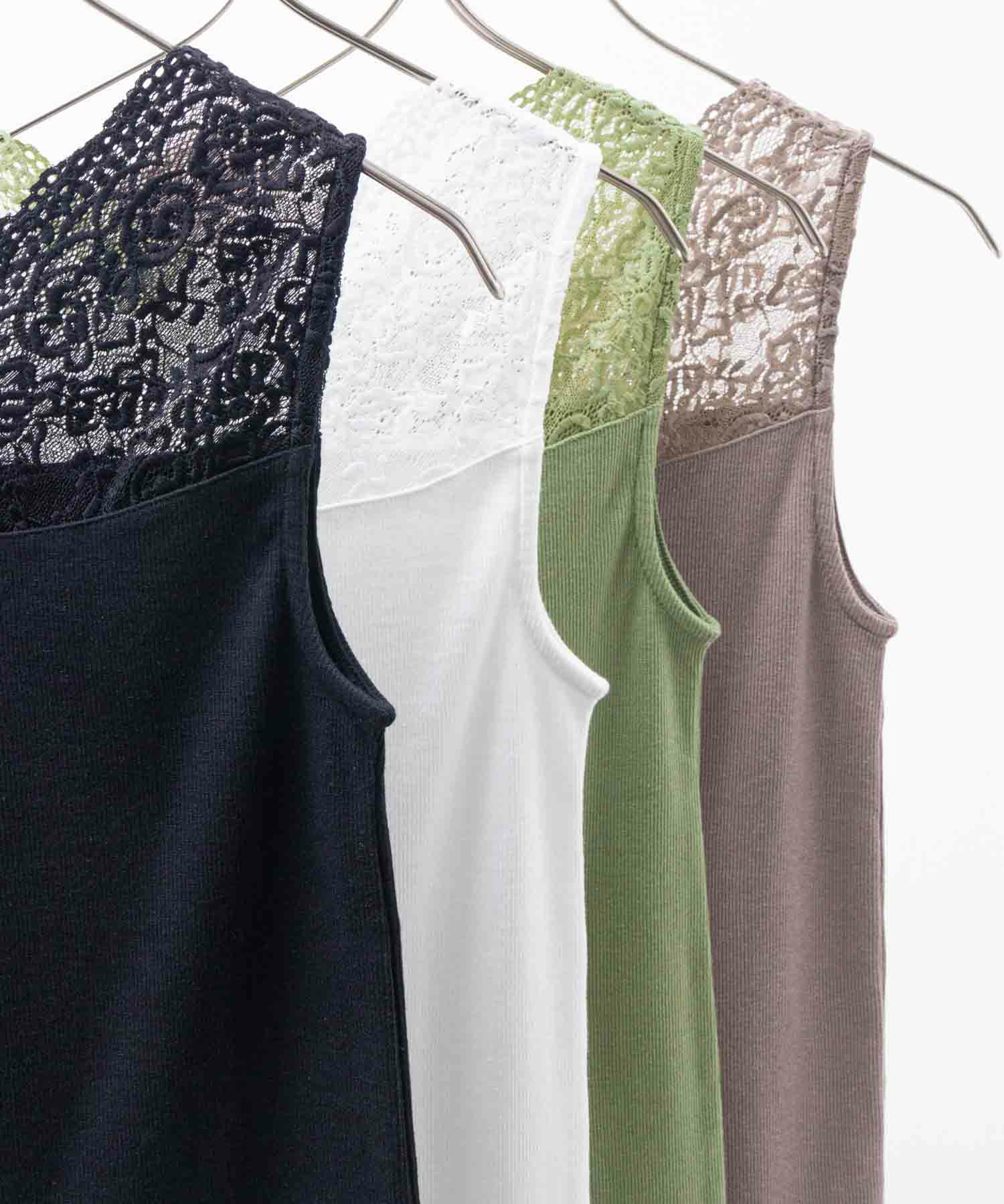 [値下げ]NAVY  レース切替タンクトップ レディース メール便 対応商品商品画像-24