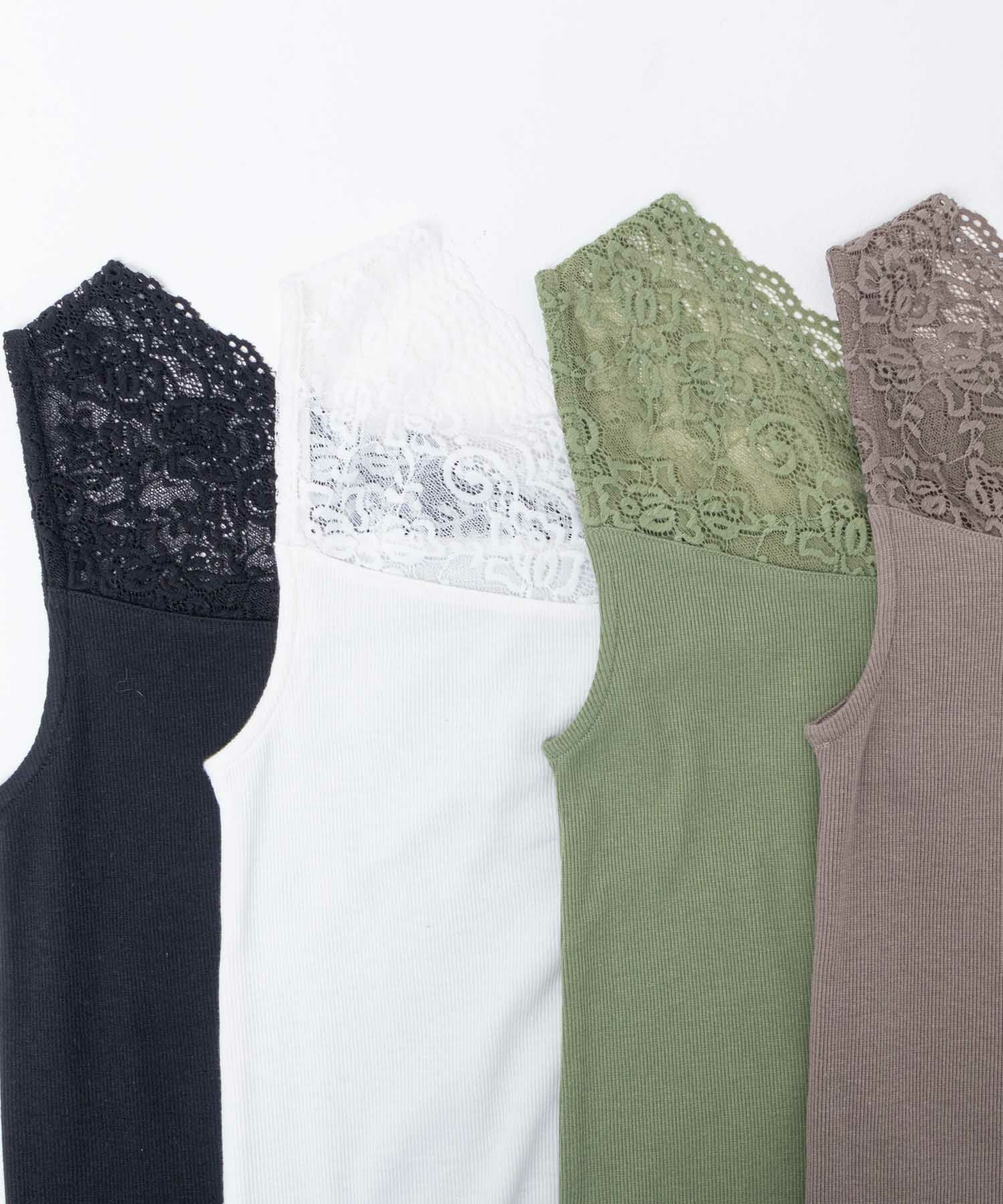 [値下げ]NAVY  レース切替タンクトップ レディース メール便 対応商品商品画像-25