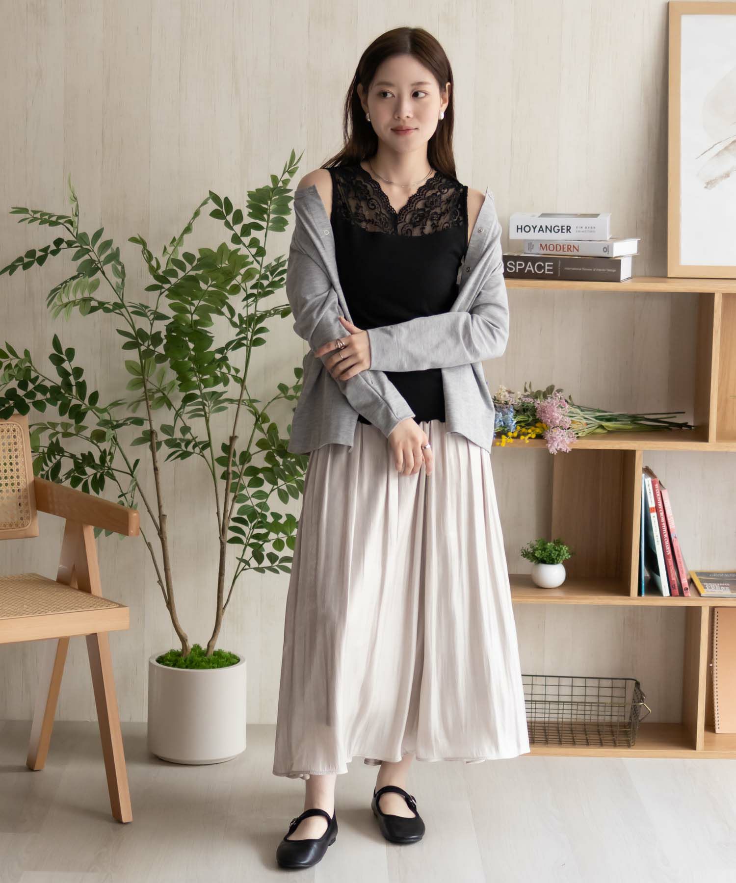 [値下げ]NAVY  レース切替タンクトップ レディース メール便 対応商品商品画像-37