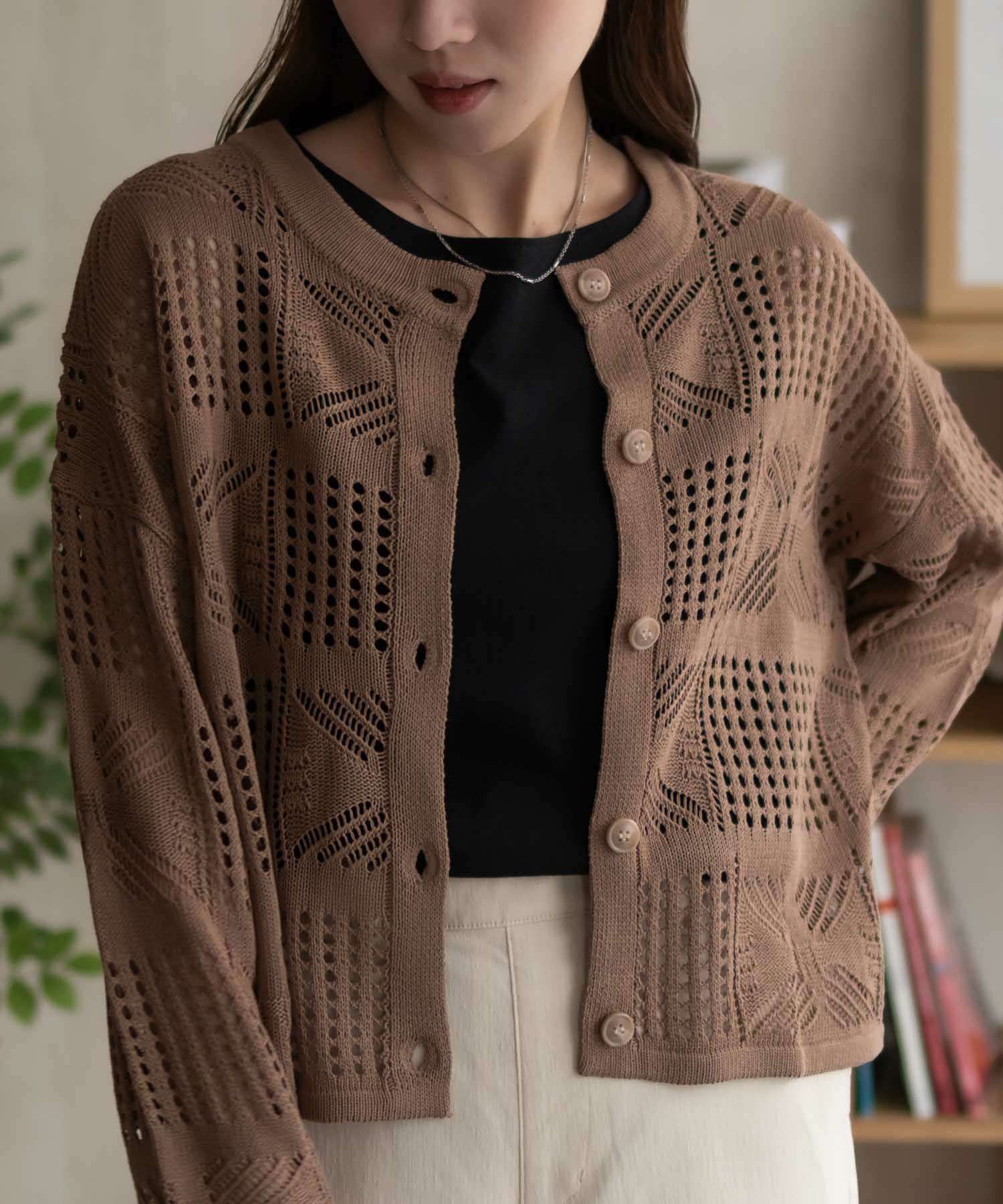 Howdy Marie クロシェ編みカーディガン レディース商品画像-3