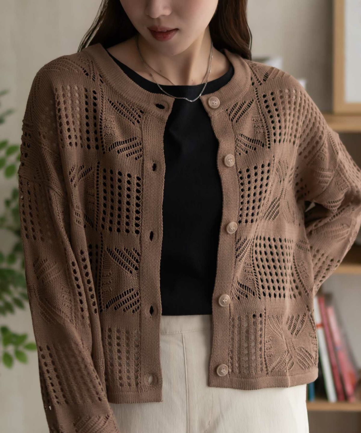 Howdy Marie クロシェ編みカーディガン レディース