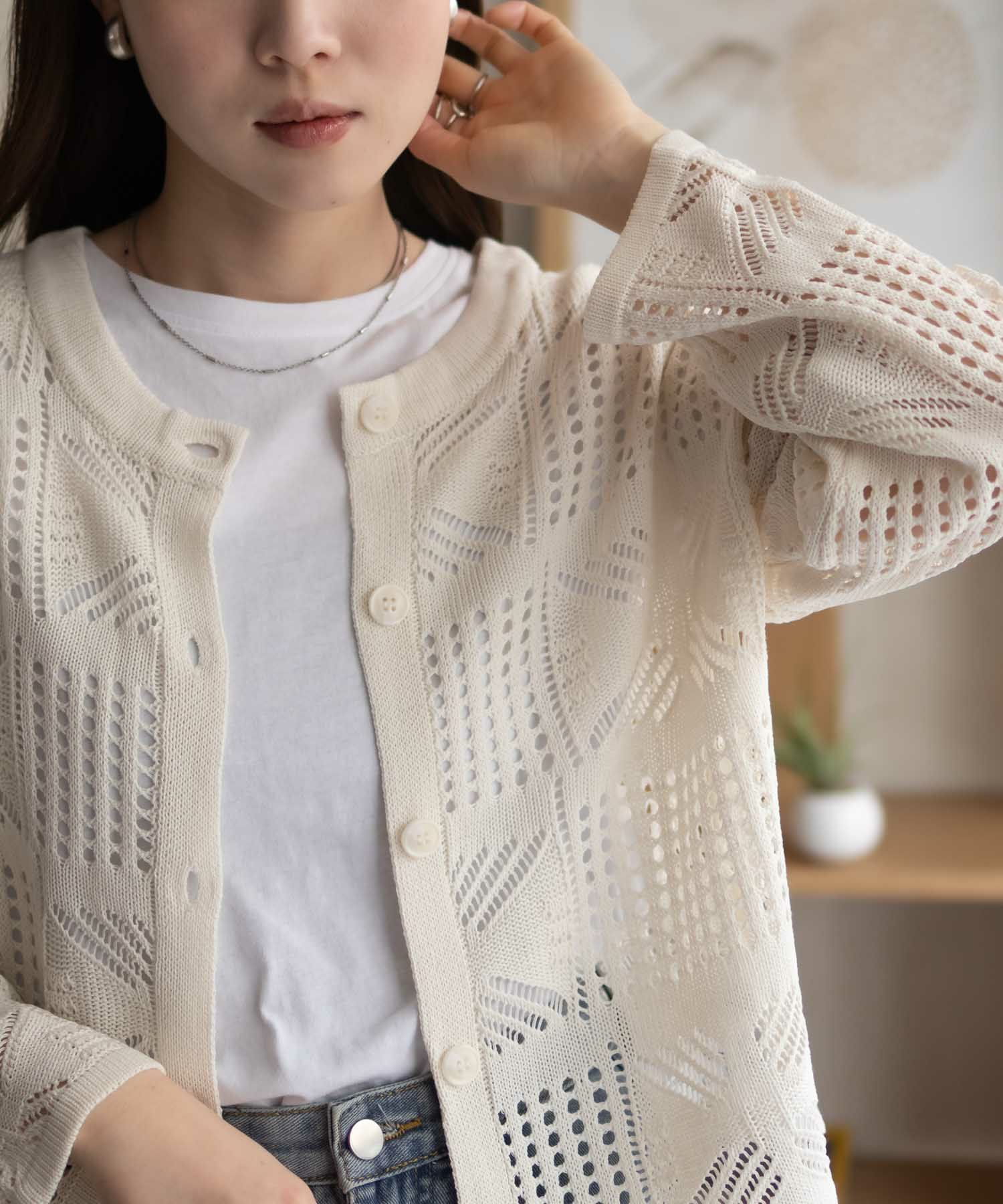 Howdy Marie クロシェ編みカーディガン レディース商品画像-10