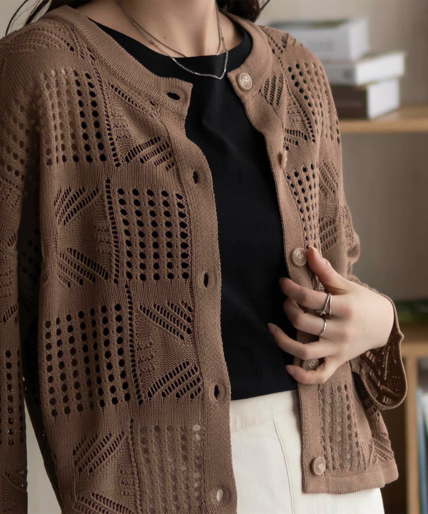 Howdy Marie クロシェ編みカーディガン レディース商品画像-14