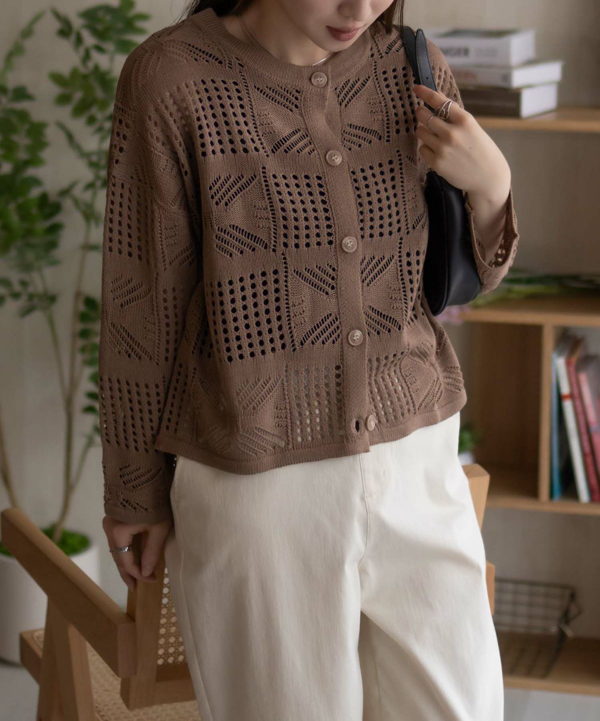 Howdy Marie クロシェ編みカーディガン レディース