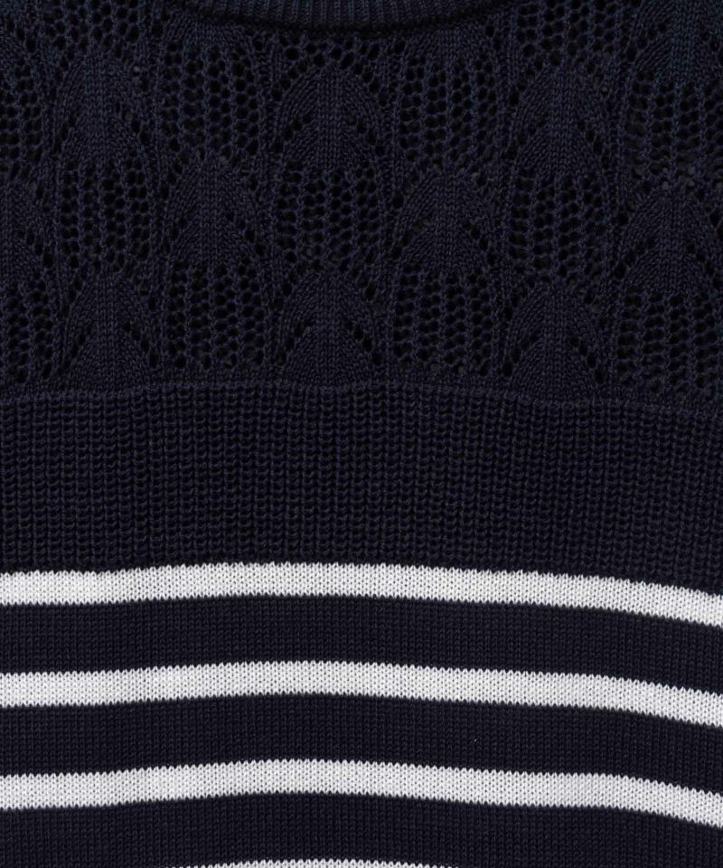 NAVY  パネルボーダーニットアンサンブル レディース商品画像-27