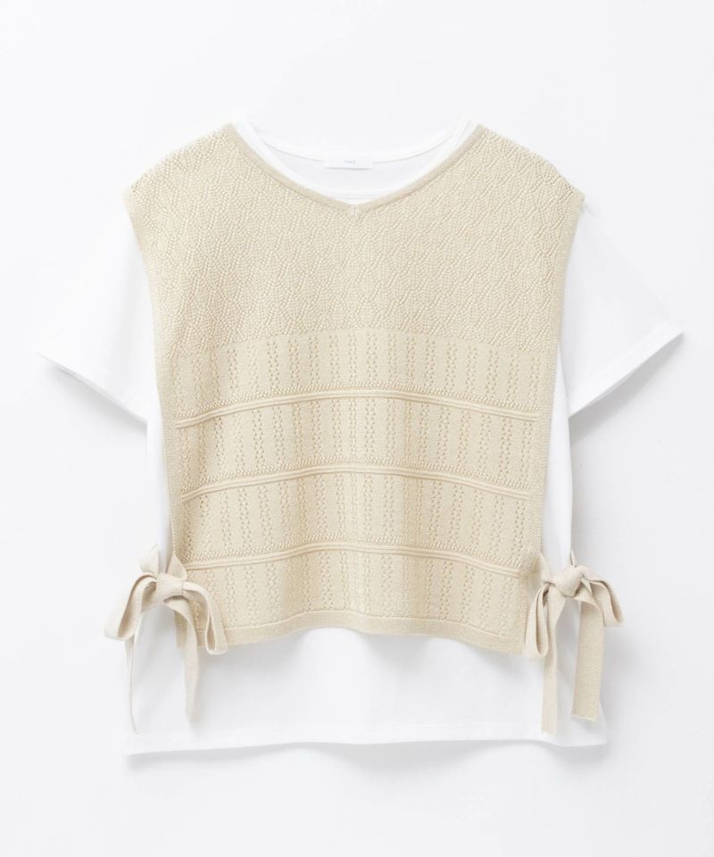 NAVY  サイドリボンニットアンサンブル レディース商品画像-18