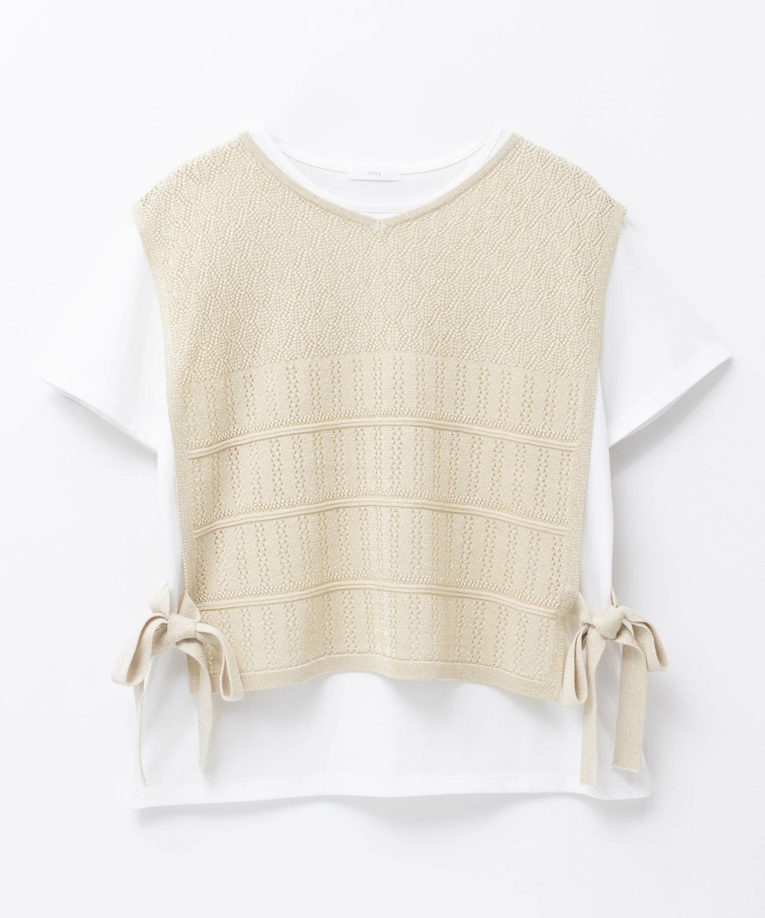 NAVY  サイドリボンニットアンサンブル レディース商品画像-18