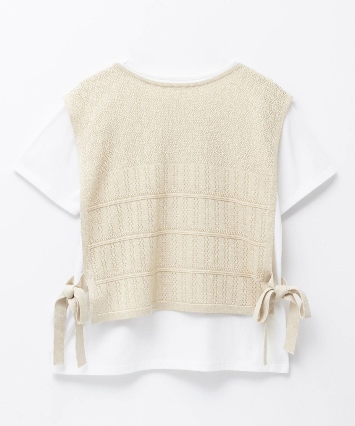 NAVY サイドリボンニットアンサンブル レディース