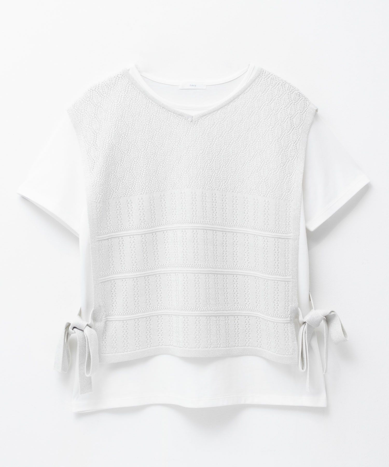 NAVY  サイドリボンニットアンサンブル レディース商品画像-20
