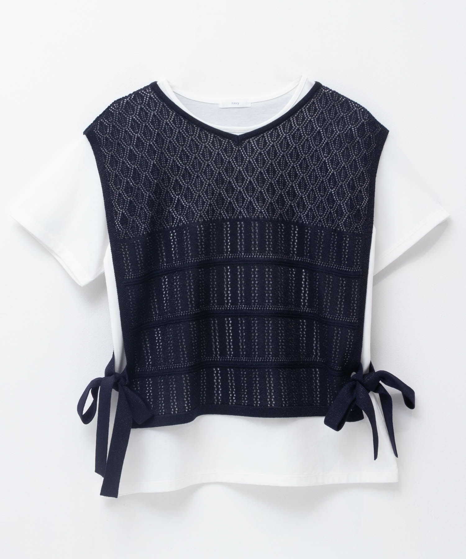 NAVY  サイドリボンニットアンサンブル レディース商品画像-22