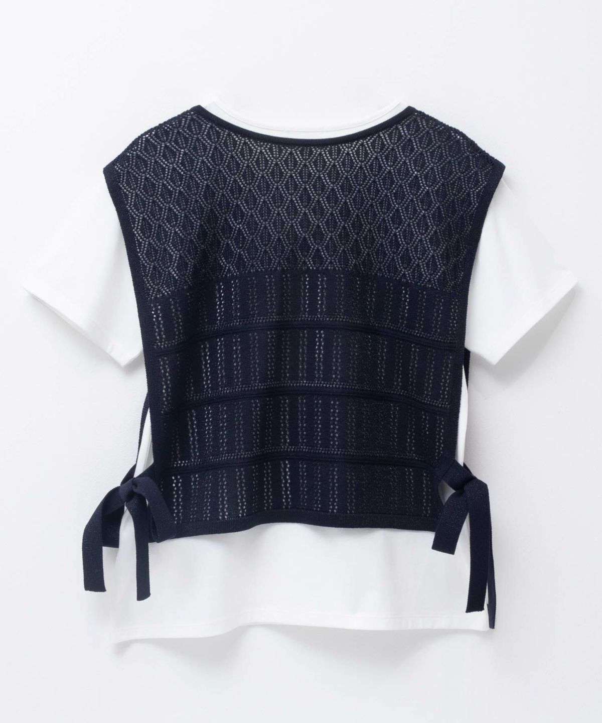 NAVY サイドリボンニットアンサンブル レディース