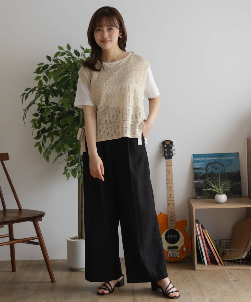 NAVY  サイドリボンニットアンサンブル レディース商品画像-27