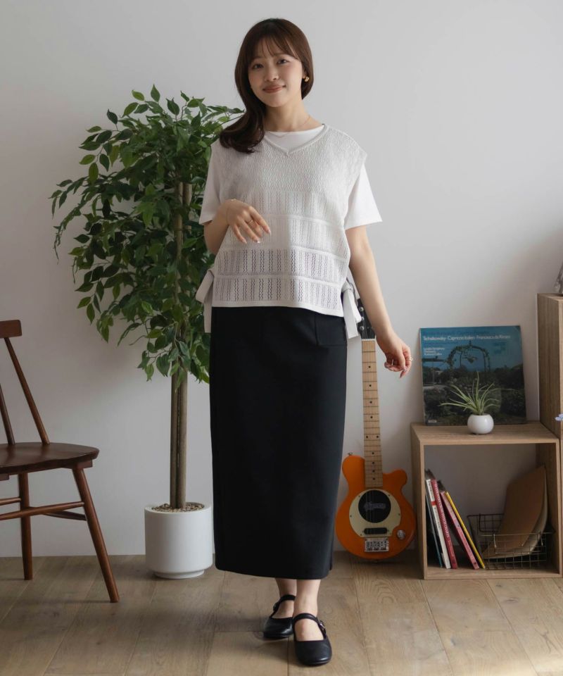 NAVY サイドリボンニットアンサンブル レディース商品画像-28