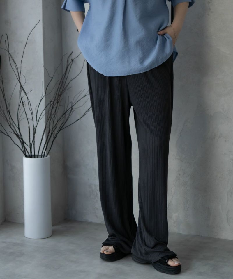 NAVY  カットリブワイドパンツ レディース商品画像-2