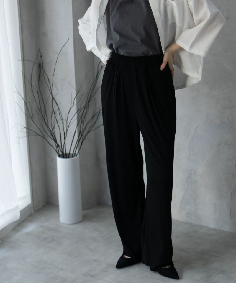 NAVY カットリブワイドパンツ レディース商品画像-4