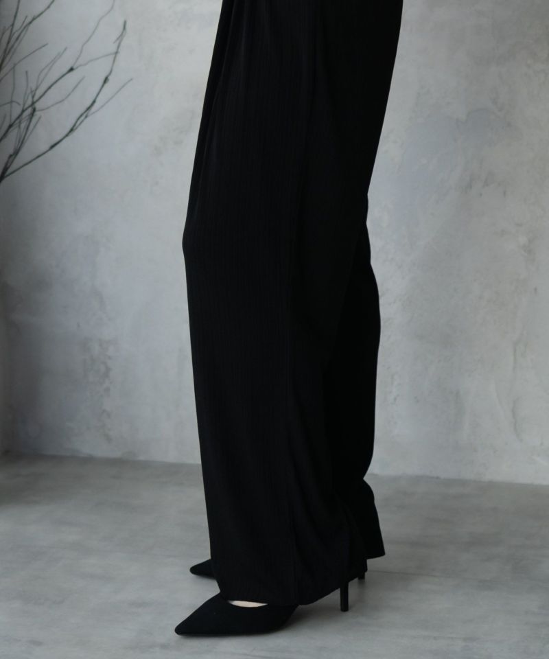 NAVY カットリブワイドパンツ レディース商品画像-5