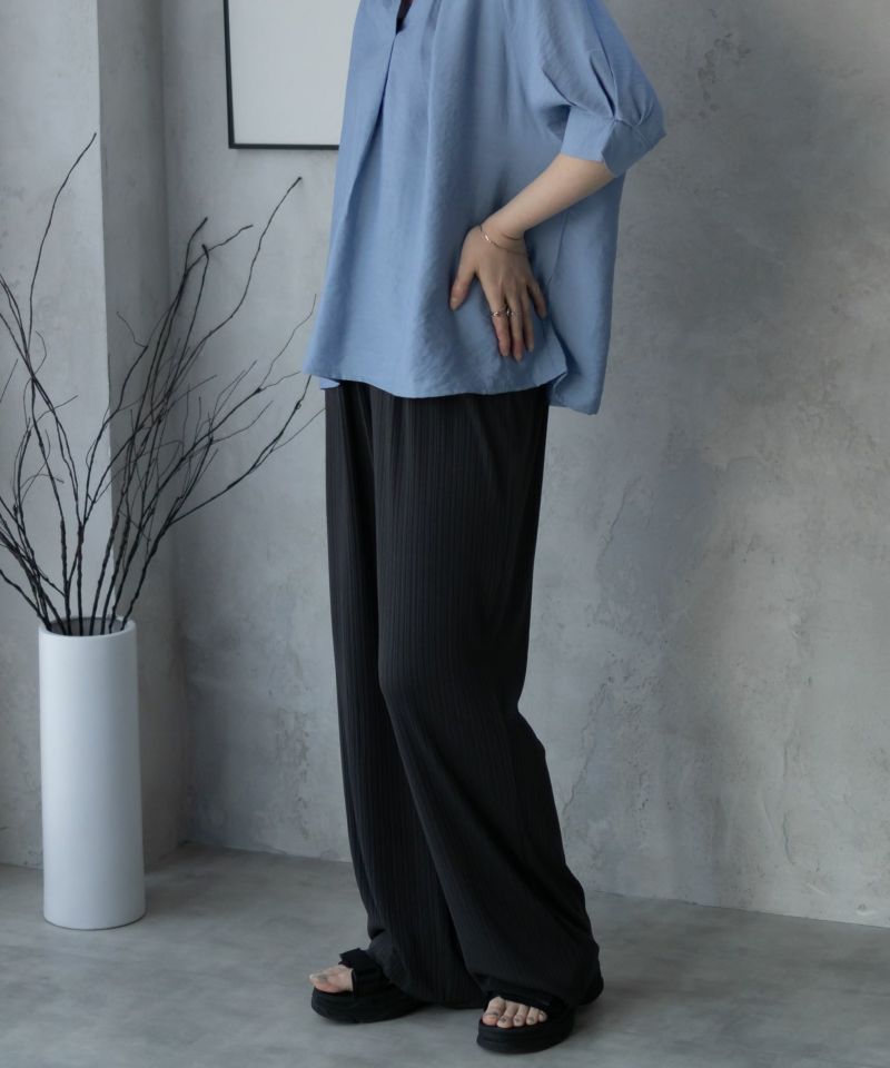 NAVY カットリブワイドパンツ レディース商品画像-11