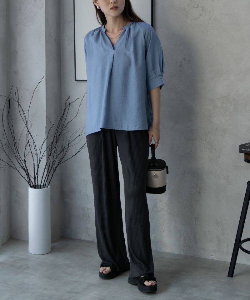 NAVY カットリブワイドパンツ レディース商品画像-12