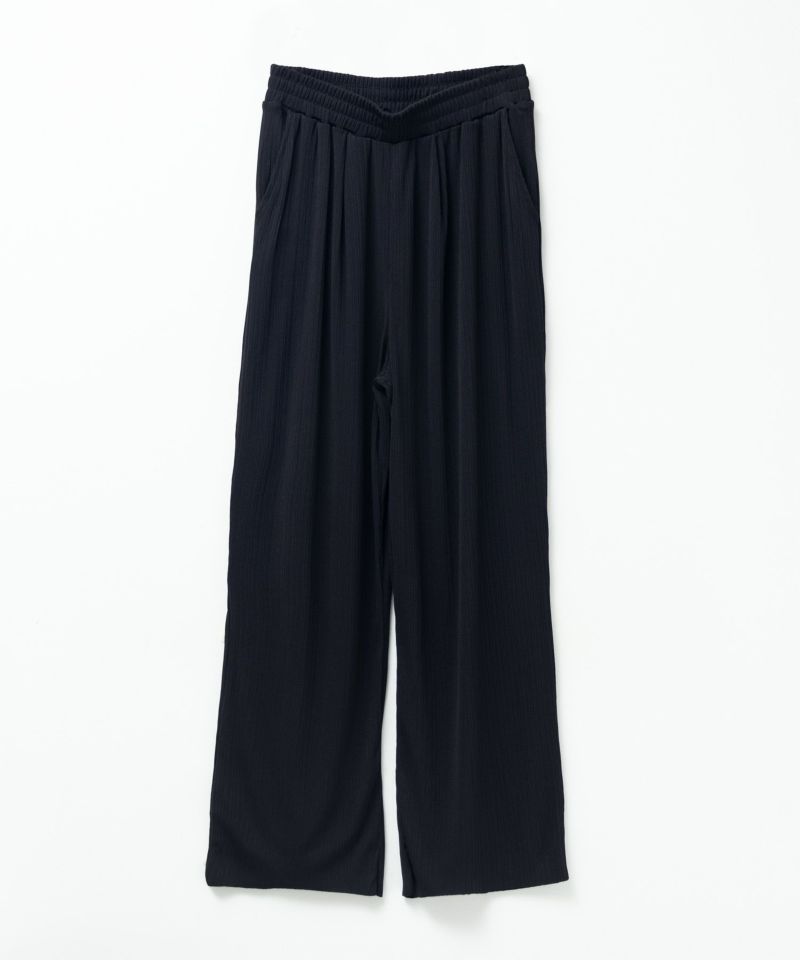 NAVY  カットリブワイドパンツ レディース商品画像-13