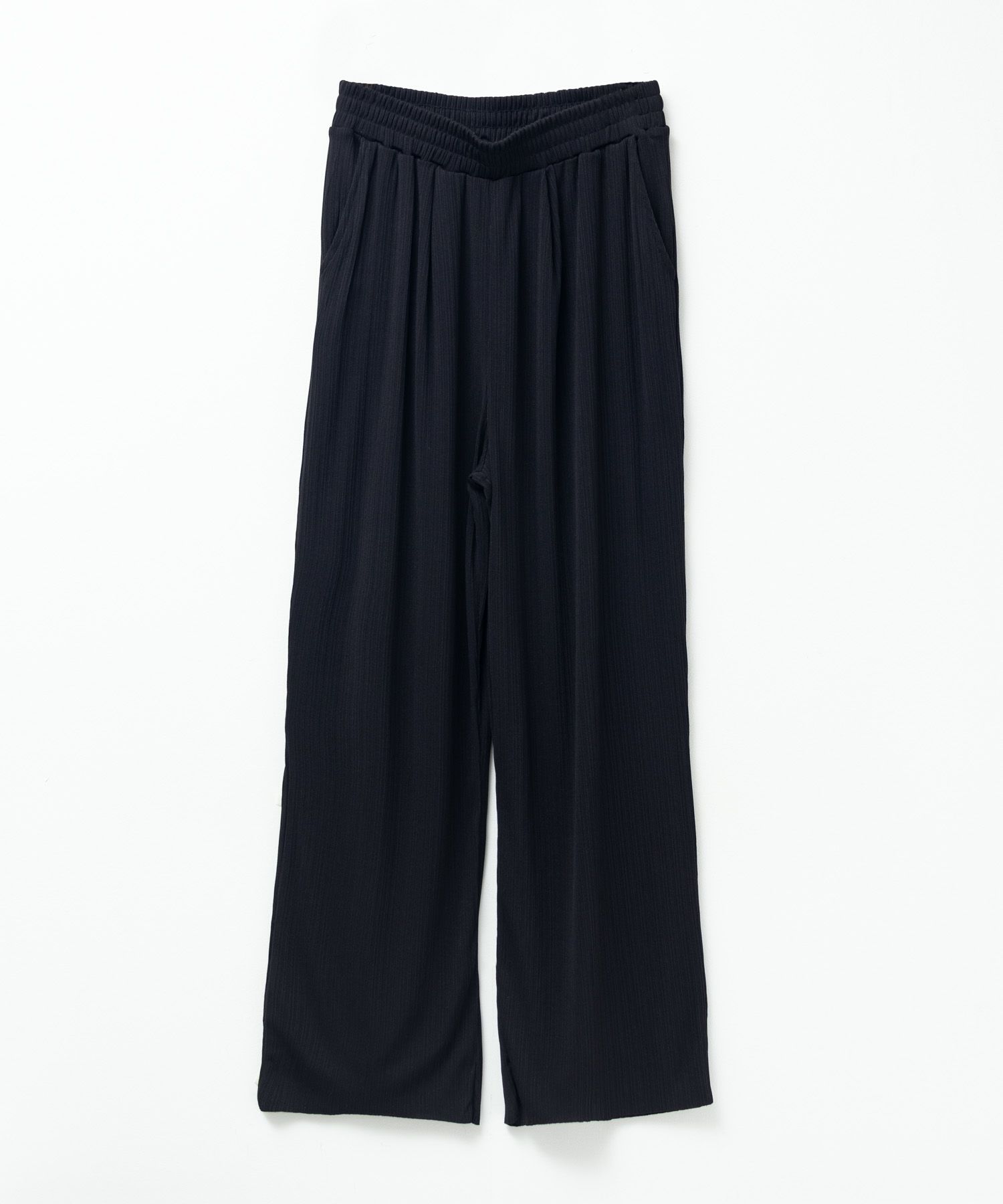 NAVY  カットリブワイドパンツ レディース商品画像-13