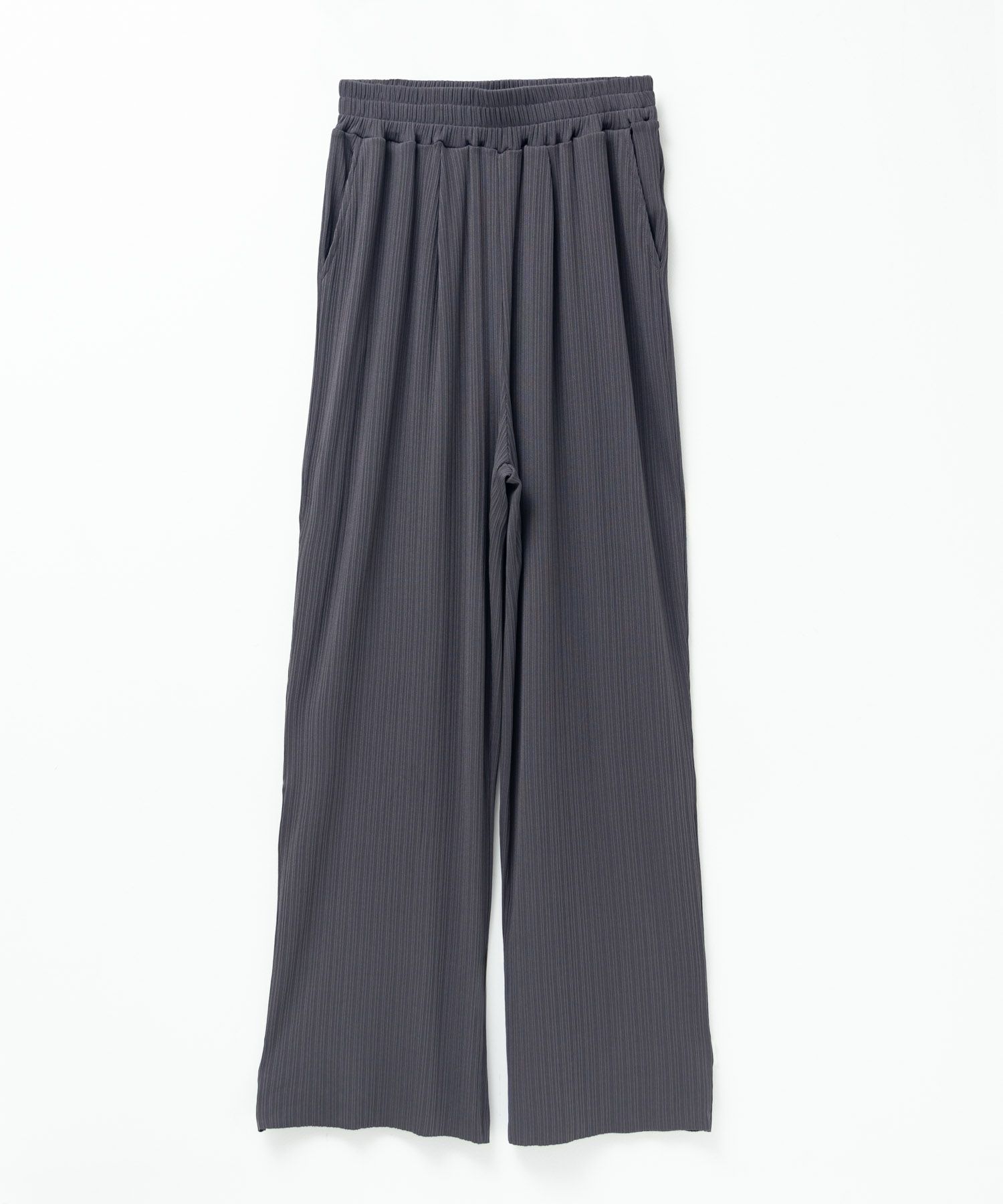 NAVY  カットリブワイドパンツ レディース商品画像-15