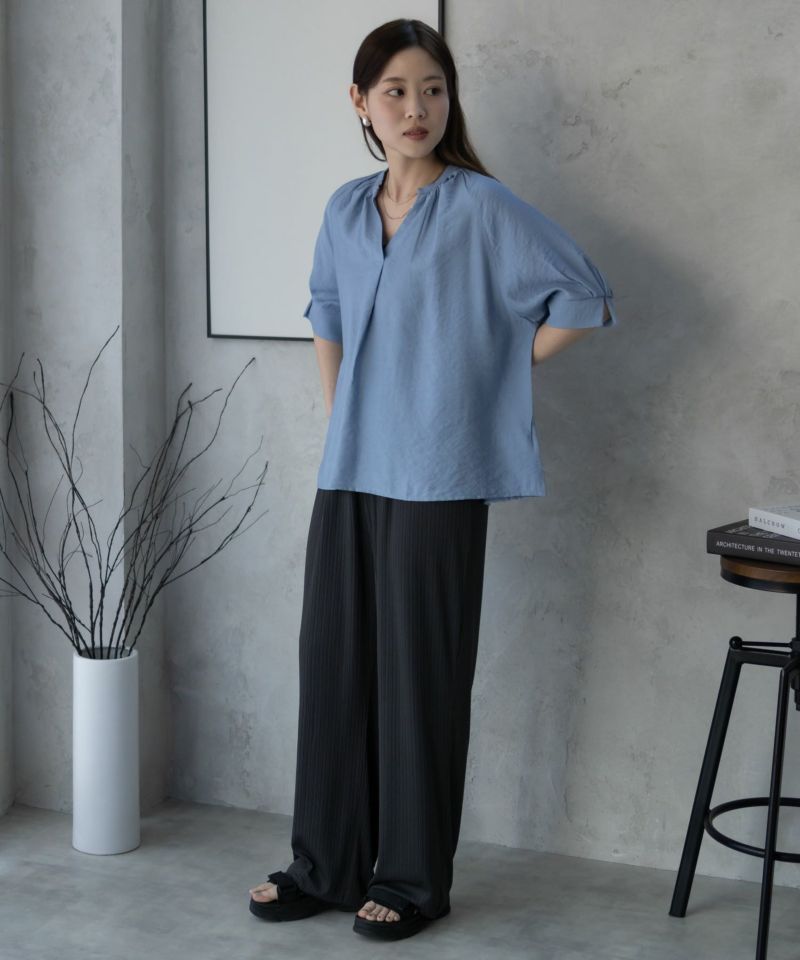 NAVY カットリブワイドパンツ レディース商品画像-22