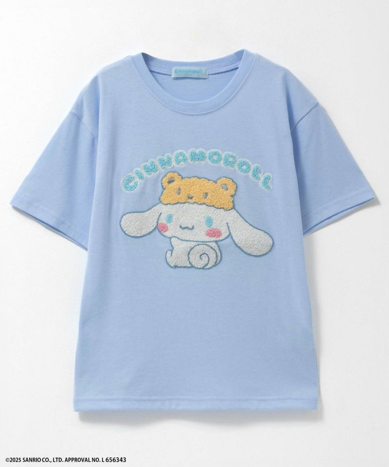 サンリオキャラクターズ シナモロール サガラ刺繍Tシャツ キッズ メール便 対応商品商品画像-1