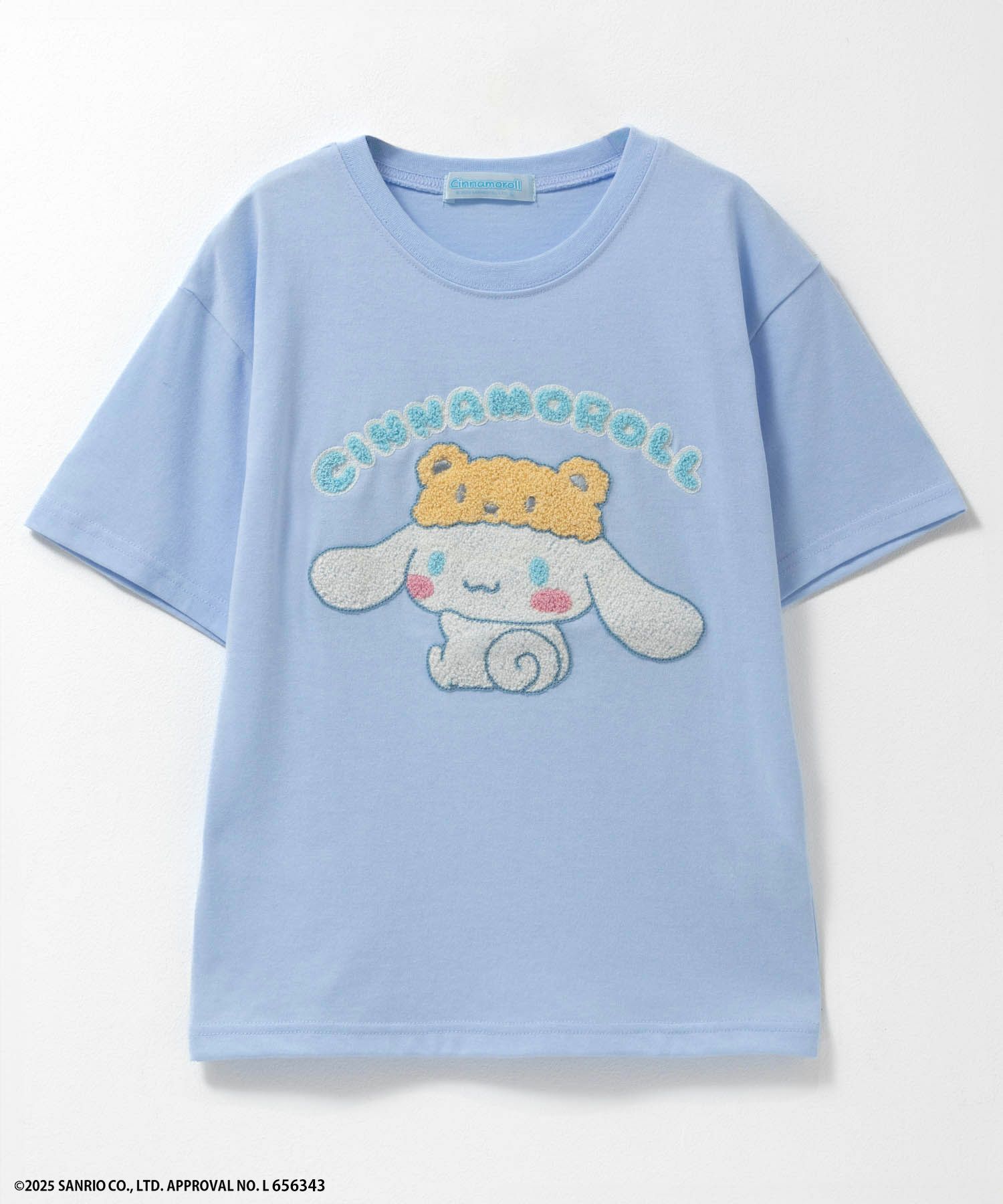 サンリオキャラクターズ シナモロール サガラ刺繍Tシャツ キッズ メール便 対応商品商品画像-1