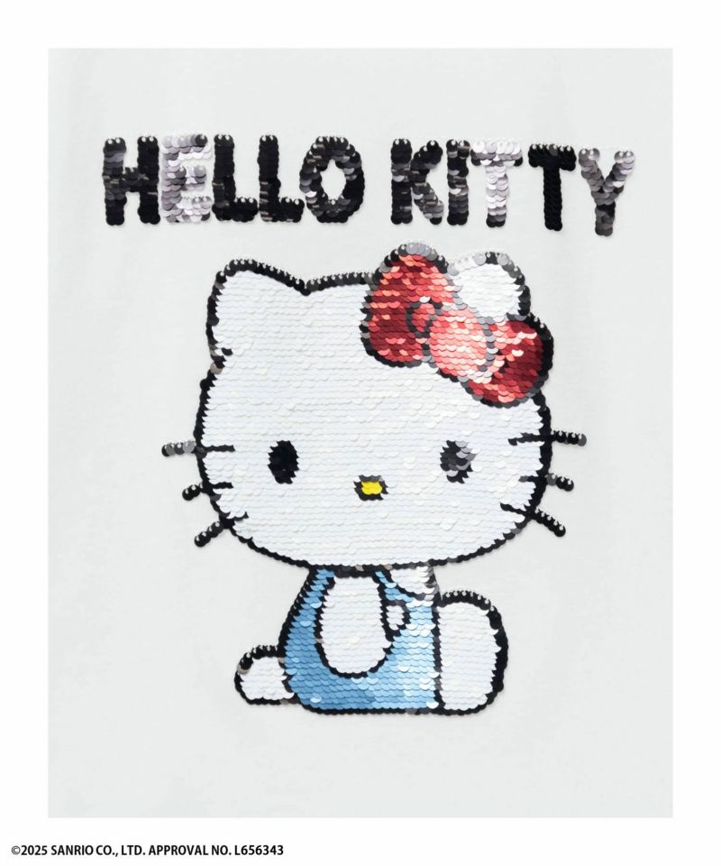 サンリオキャラクターズ ハローキティ スパンコールTシャツ キッズ メール便 対応商品商品画像-3