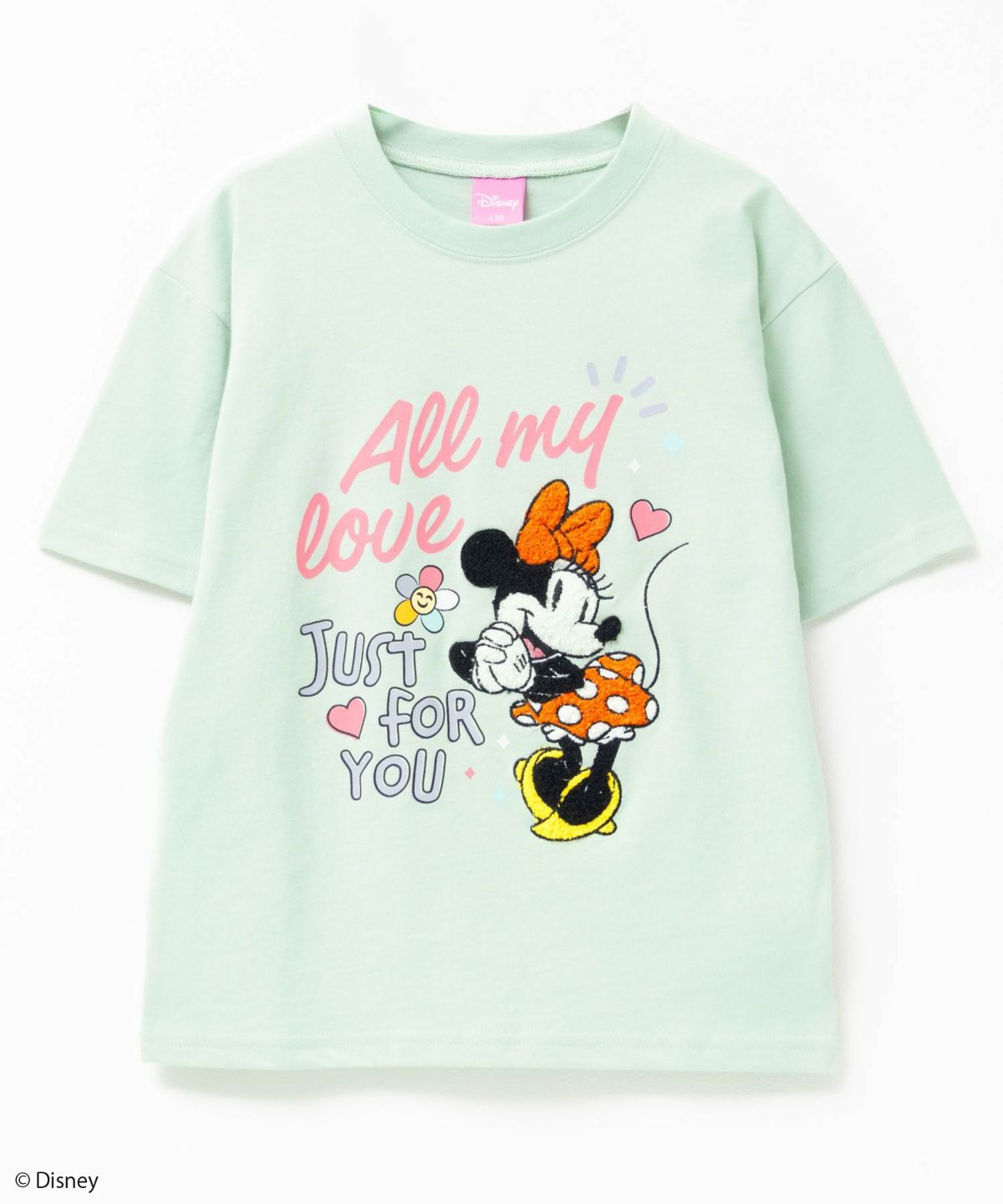 Disney ミニーマウス / サガラ刺繍Tシャツ キッズ ネコポス 対応商品