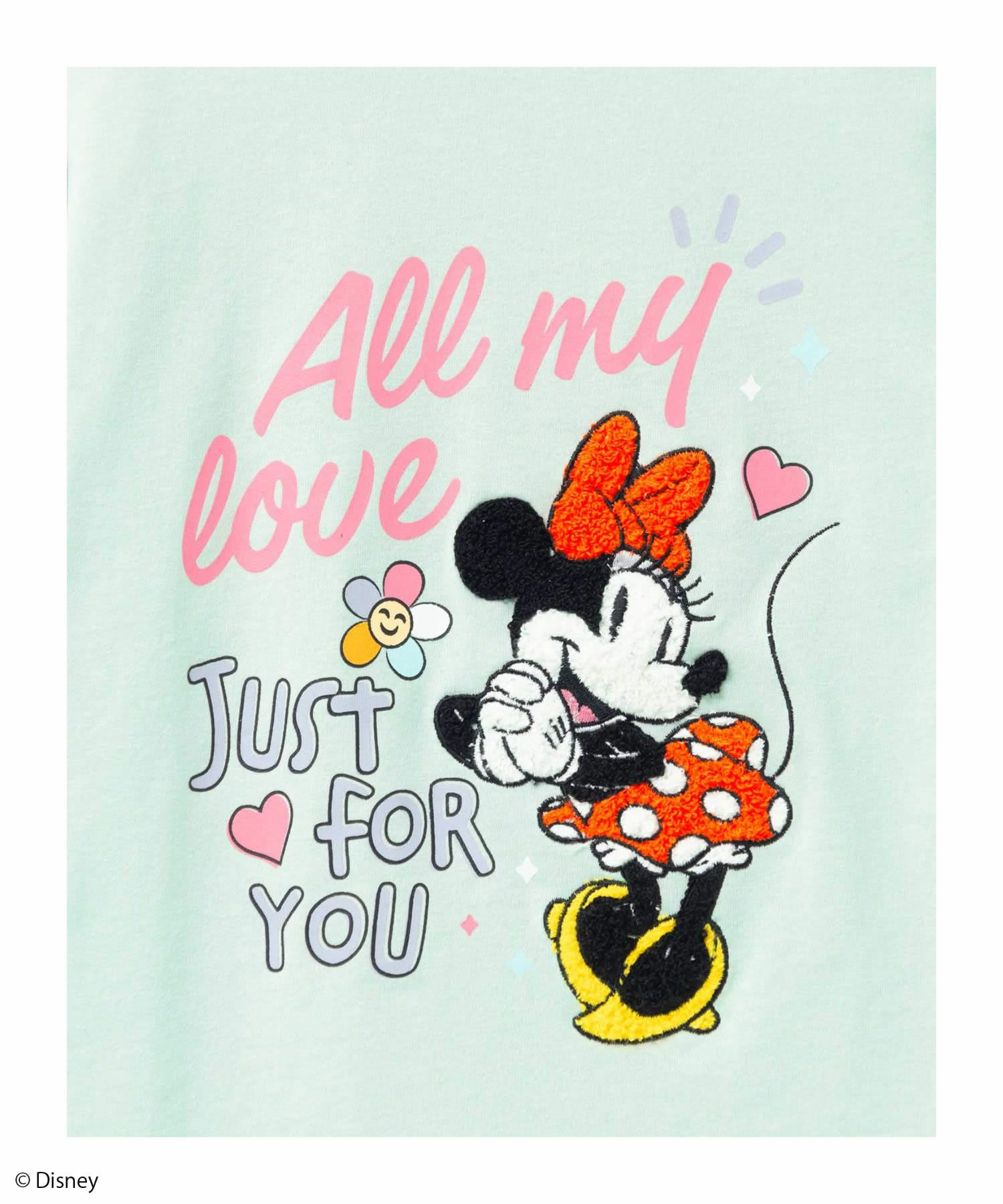 Disney ミニーマウス / サガラ刺繍Tシャツ キッズ メール便 対応商品商品画像-3