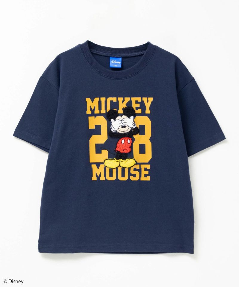Disney ミッキーマウス / サガラ刺繍Tシャツ キッズ メール便 対応商品商品画像-1