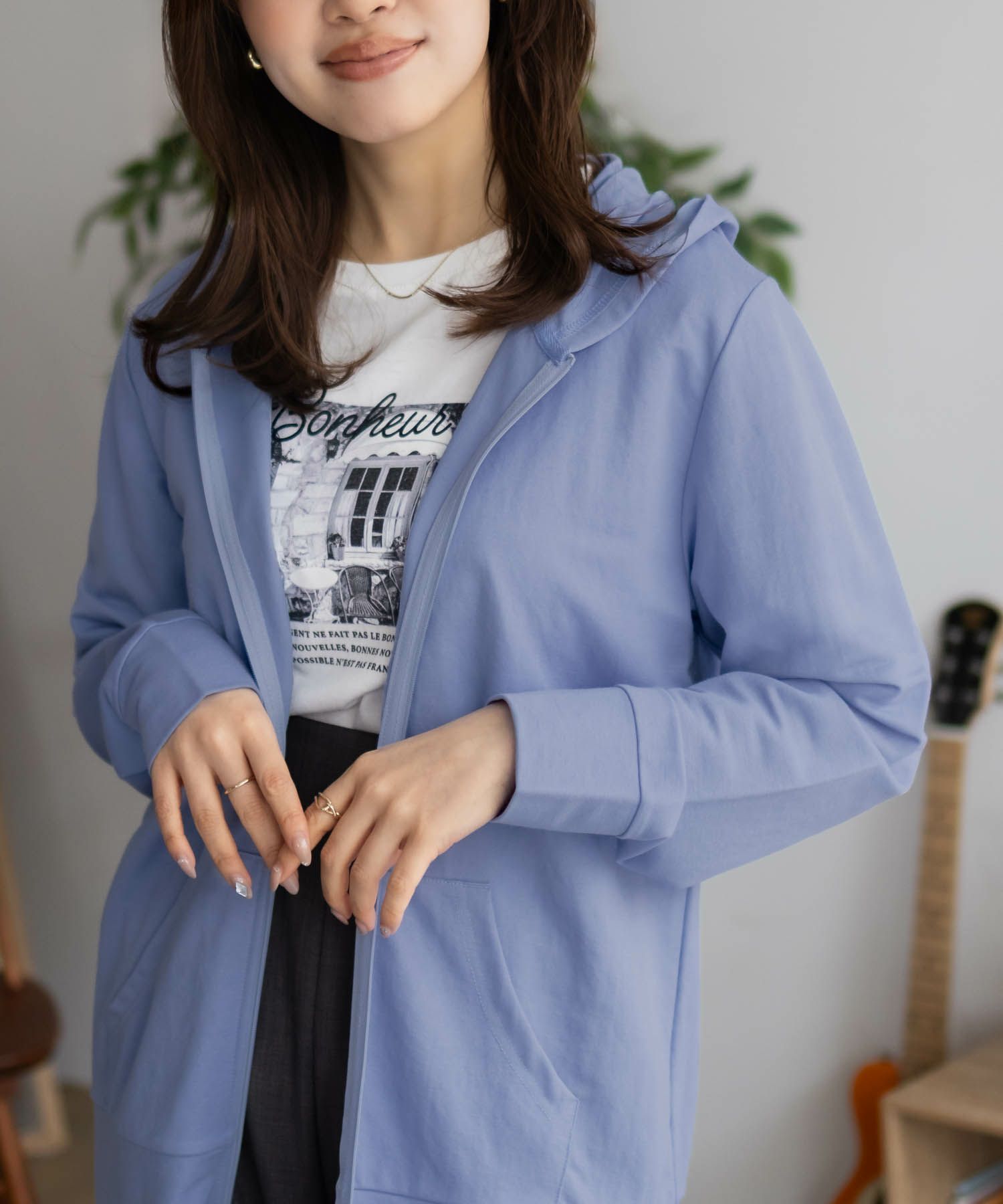 nAvy SARARI 冷感 UVカットパーカー レディース商品サムネイル-5