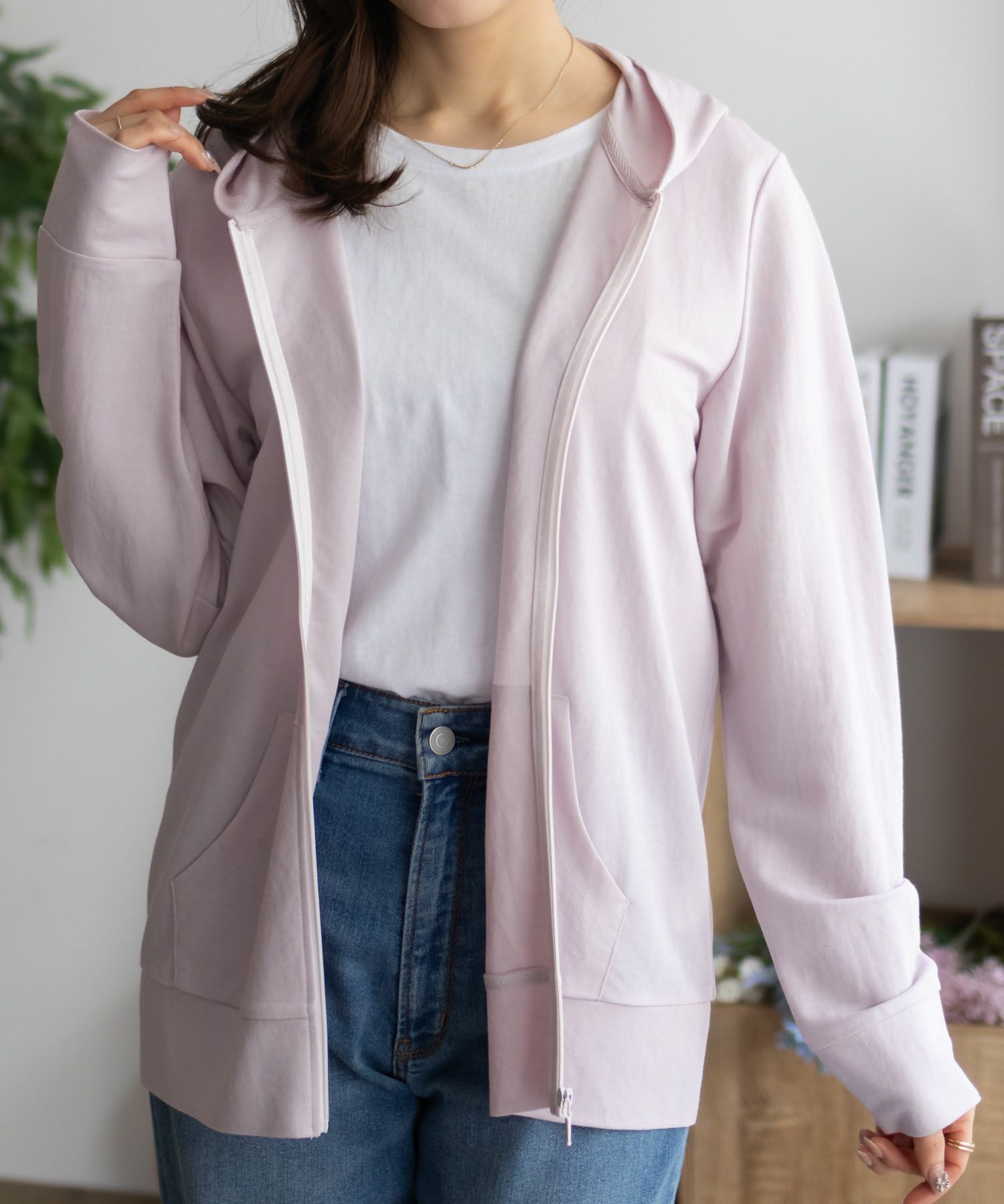 nAvy SARARI 冷感 UVカットパーカー レディース商品サムネイル-6