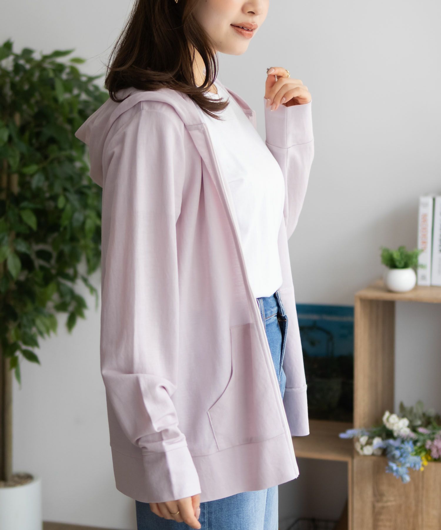 nAvy SARARI 冷感 UVカットパーカー レディース商品サムネイル-8