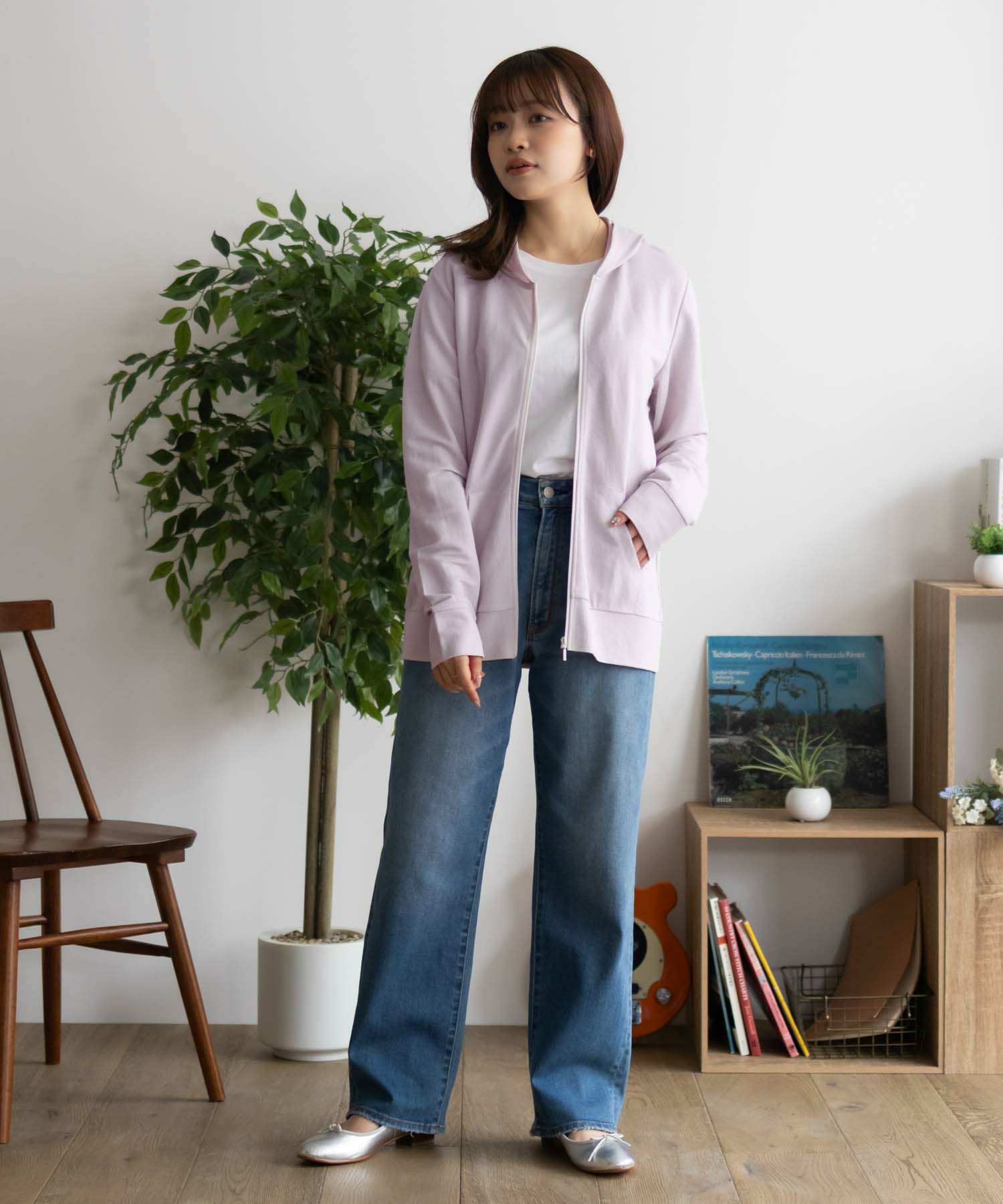 nAvy SARARI UVパーカー レディース
