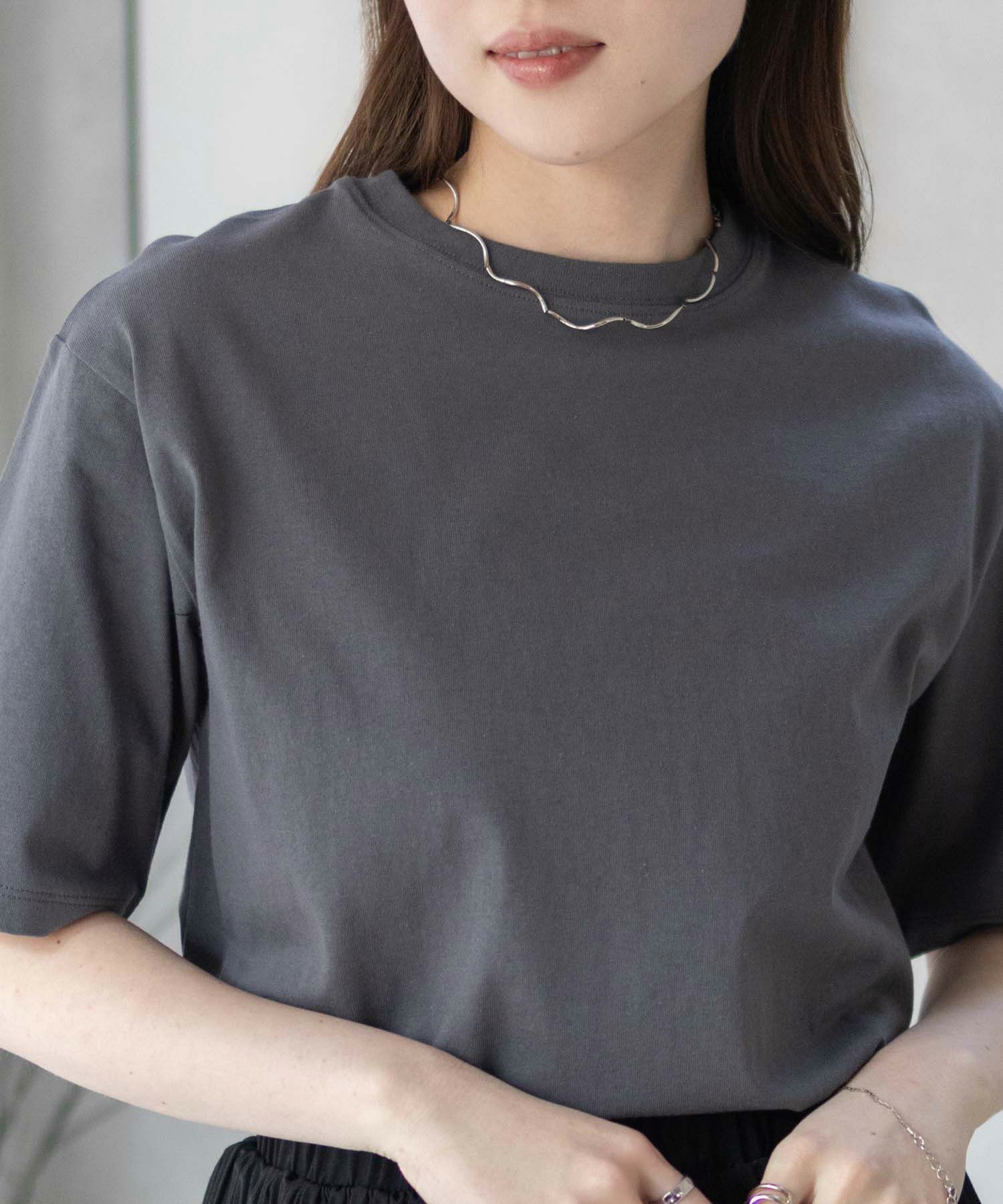 nAvy  無地クルーTシャツ レディース商品画像-3