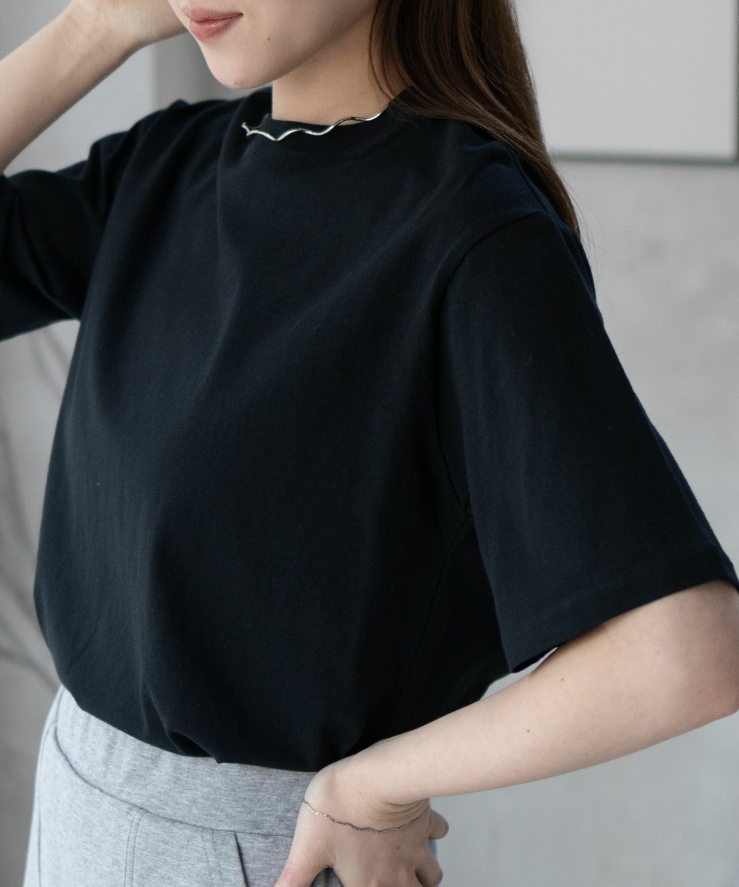 nAvy 無地クルーTシャツ レディース商品サムネイル-4