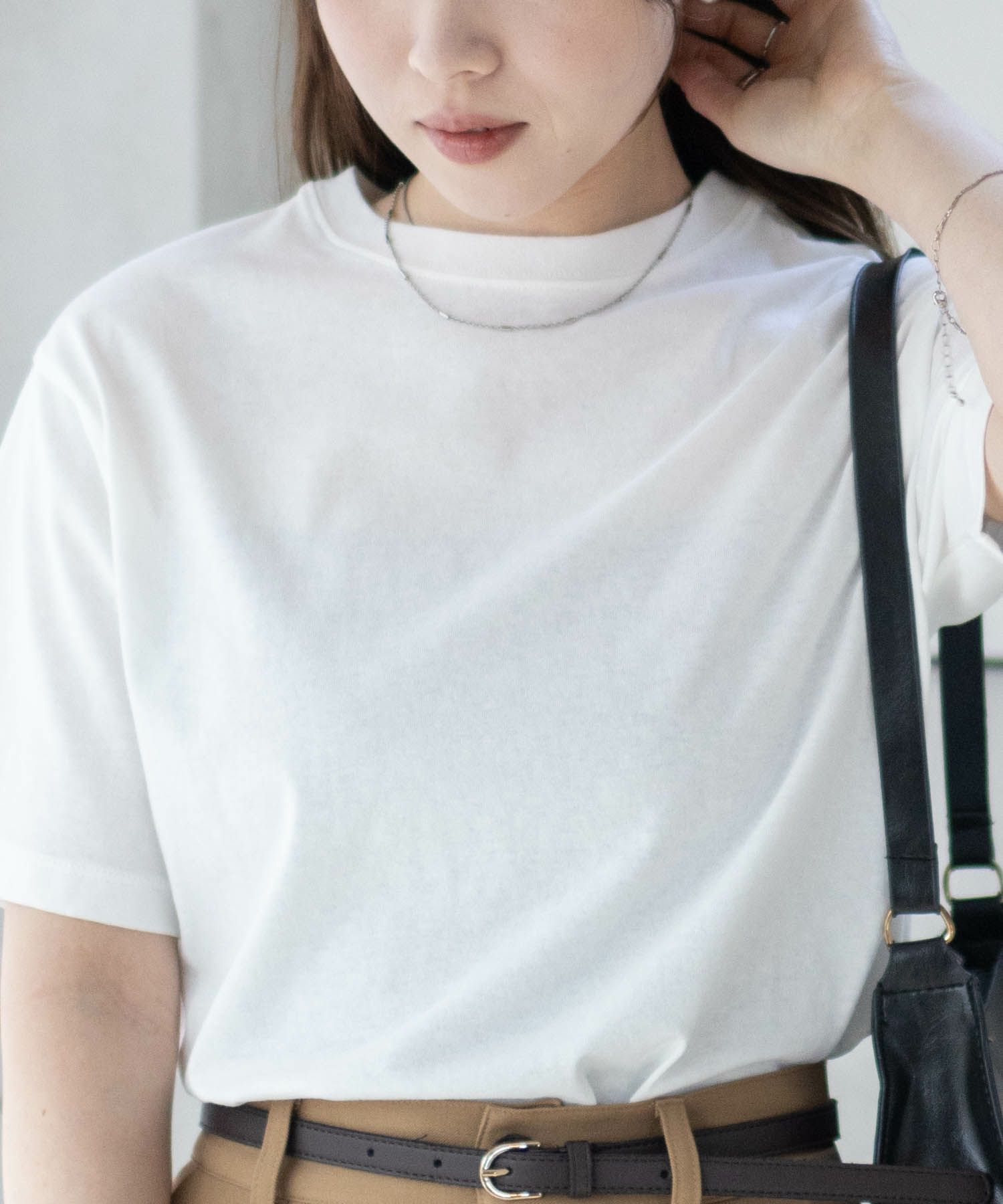 nAvy 無地クルーTシャツ レディース商品画像-7