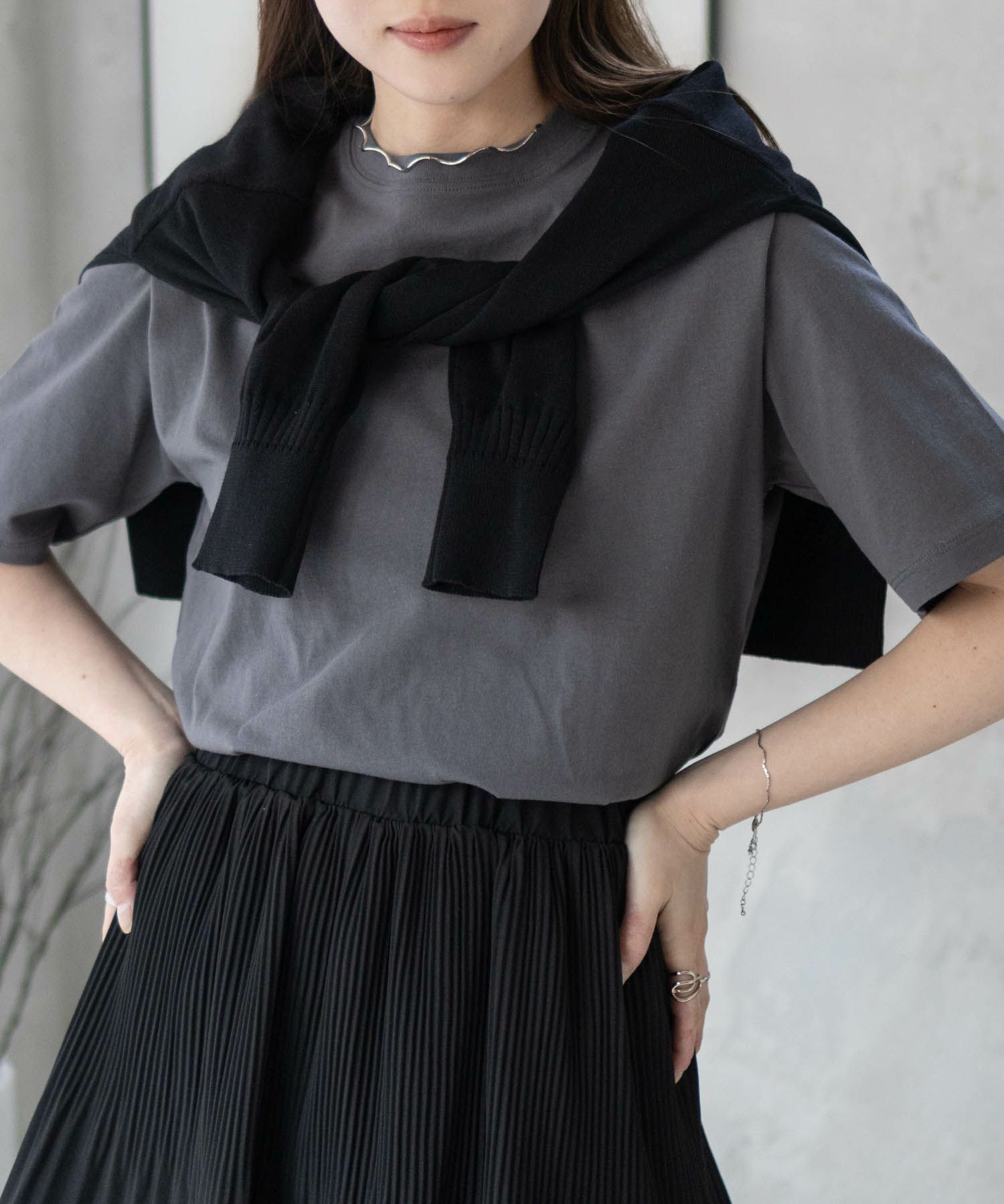 nAvy 無地クルーTシャツ レディース商品画像-15