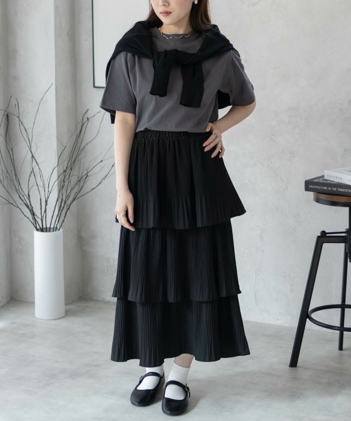 nAvy 無地クルーTシャツ レディース